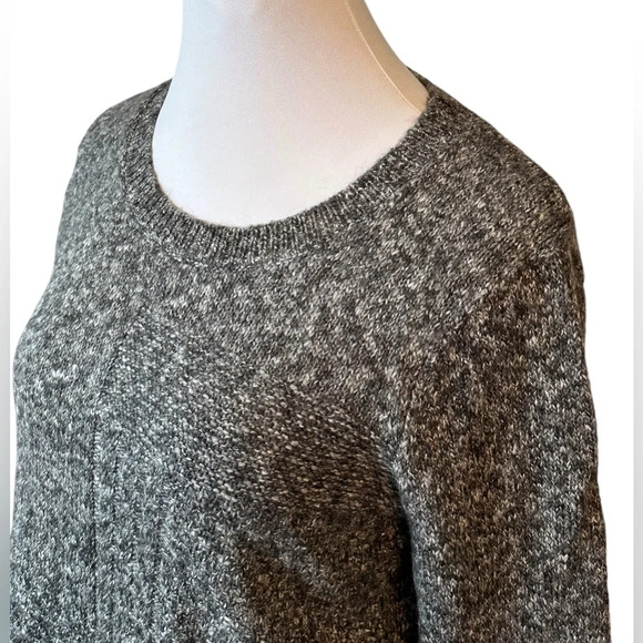 Prana “Nolan” Heathered Charcoal Grey Wool Blend Long Sleeve Tunic Style Sweater - Picture 5 of 8